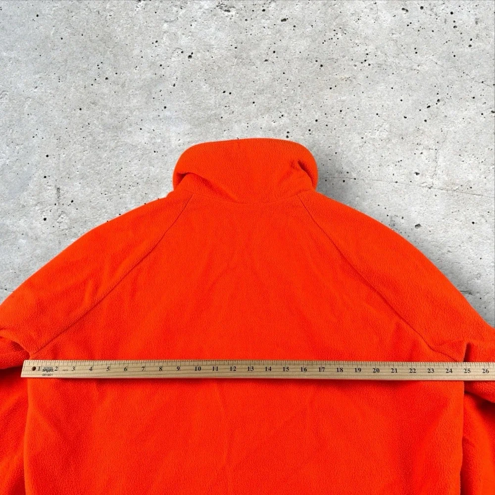 Vintage Fieldline Blaze Orange‎ Fleece Hunting Jacket XL Polarfleece Malden